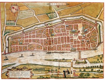 Kort over Bremen (gravering af Franz Hogenberg