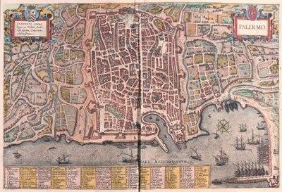 Palermo, Italien (gravering af Franz Hogenberg