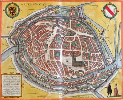 Plan de Strasbourg (Argentoratum), Frankrig (radering af Franz Hogenberg