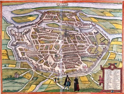 Plan over Metz (Mets), Frankrig (radering af Franz Hogenberg