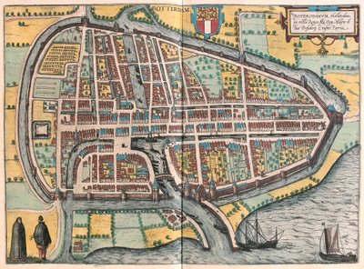 Rotterdam, Holland (gravering af Franz Hogenberg