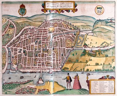Rouen - Frankrig (gravering af Franz Hogenberg