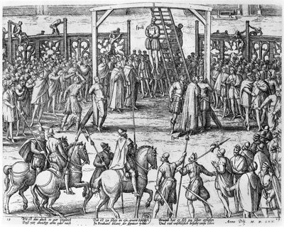 Ophængningsscener i Flandern, 1570 af Franz Hogenberg