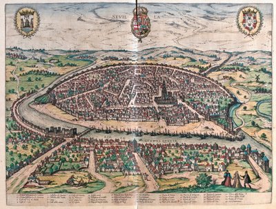 Sevilla, Spanien (gravering af Franz Hogenberg