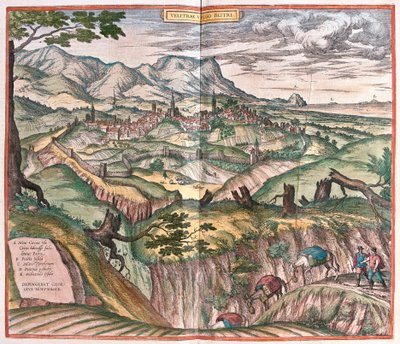 Velletri, Italien (gravering af Franz Hogenberg