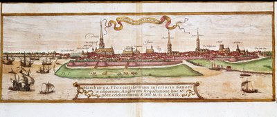 Udsigt over Hamborg (gravering af Franz Hogenberg