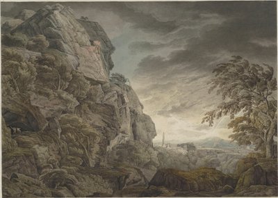 Heroisk landskab i tordenvejret, ca. 1790. af Franz Innocenz Josef Kobell