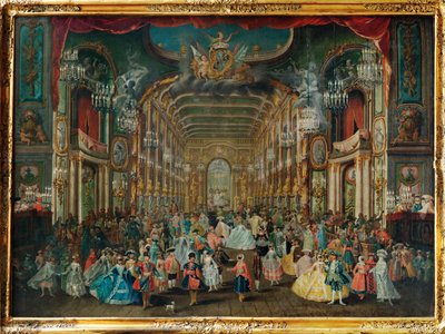 Udklædningsbal i Bonns residensteater ... af Franz Jakob Rousseau