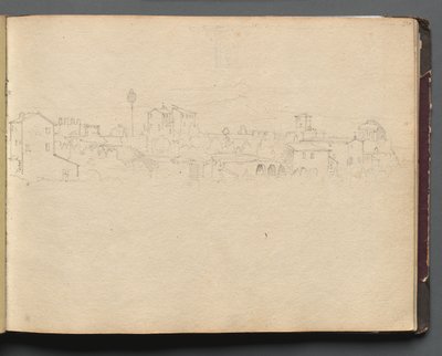 Wryneck (caAlbum med udsigt over Rom og omgivelser, Landskabsstudier, side 16a: Roman Viewolour litho) af Franz Johann Heinrich Nadorp