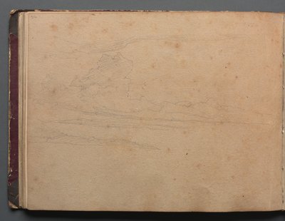 Album med udsigt over Rom og Omegn, Landskabsstudier, side 29b: Landskabsstudie. af Franz Johann Heinrich Nadorp
