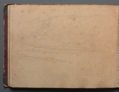 Album med udsigt over Rom og omegn, Landskabsstudier, side 29b: Landskabsstudie af Franz Johann Heinrich Nadorp
