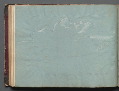 Album med udsigt over Rom og omgivelser, Landskabsstudier, side 36b: Skystudie af Franz Johann Heinrich Nadorp