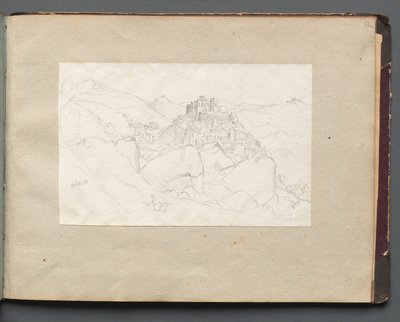 Album med udsigt over Rom og omgivelser, Landskabsstudier, side 53a: "Vivaro" af Franz Johann Heinrich Nadorp