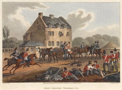Head Quarters Waterloo 1815, graveret af M. Dubourg, 1819 (farvet akvatint) af Franz Joseph Manskirch