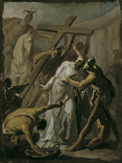 Korset er pålagt Kristus af Franz Joseph Spiegler