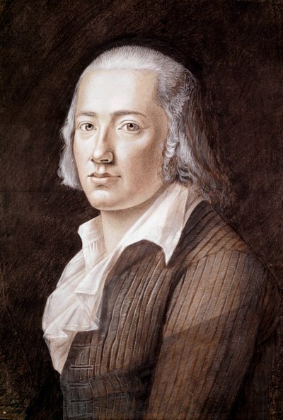 Friedrich Holderlin (pastel på papir) af Franz Karl Hiemer