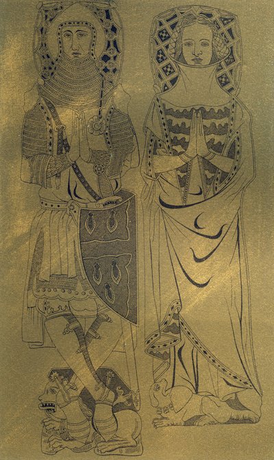 En kobberplade fra Minster Abbey and Church, Isle of Sheppey, Kent, 1337 1849. af Franz Kellerhoven