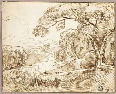 Panoramisk landskab af Franz Kobell