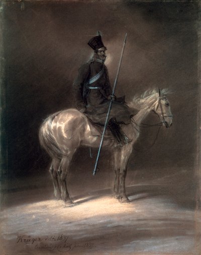 Kosak til hest, 1837. af Franz Krüger
