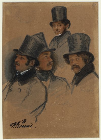 Ludwig Elsholtz, Wilhelm Krause, Karl Friedrich G. Lüderitz, Karl Friedrich Schulz af Franz Krüger