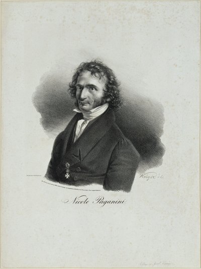 Niccolò Paganini af Franz Krüger