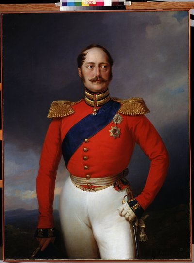 Portræt af kejser Nicholas I, 1847 af Franz Krüger