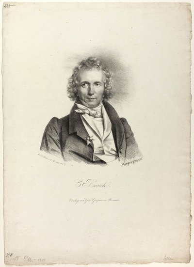 Portræt af billedhuggeren Rauch af Franz Krüger