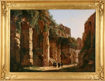 Inde i Colosseum, ca. 1823. af Franz Ludwig Catel