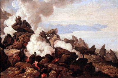 Vesuvs krater af Franz Ludwig Catel