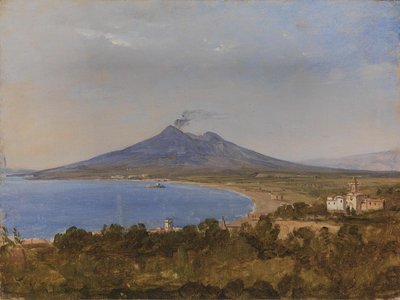Napolibugten med Vesuv af Franz Ludwig Catel