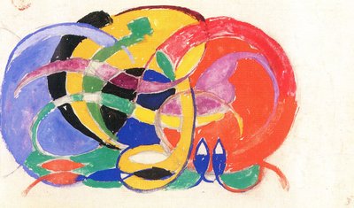 Abstrakt komposition af Franz Marc