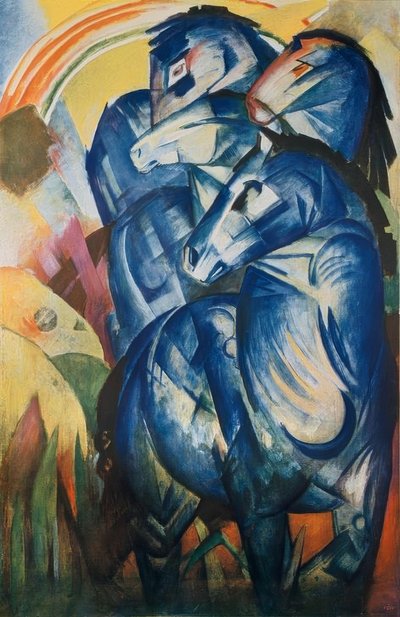 De blå hestes tårn af Franz Marc