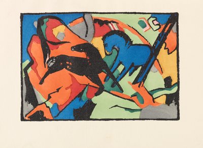 Den blå rytter Den blå rytter, 1914. af Franz Marc
