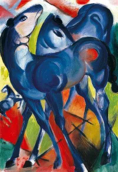De blå føl. 1913 af Franz Marc