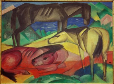 Tre heste II af Franz Marc