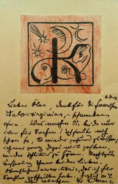 Exlibris Bernhard Koehler af Franz Marc