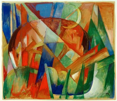 Fantastisk dyr II (hest) af Franz Marc