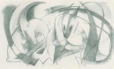 Franz Marc - Skitsebog fra marken - Blad 13 af Franz Marc