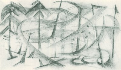 Franz Marc - Skitsebog fra marken - Blad 35 af Franz Marc