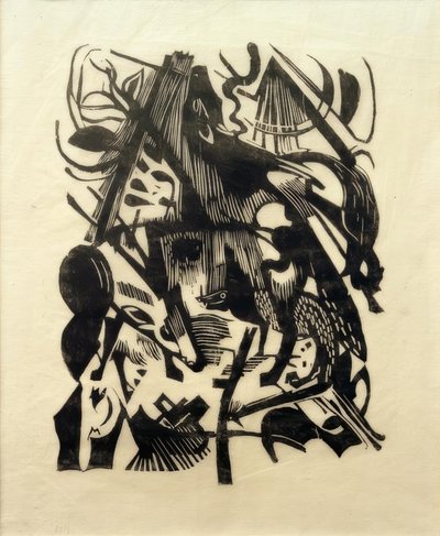 Ulvenes fødsel af Franz Marc