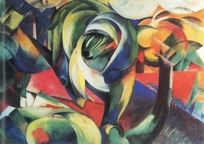 Tysk: Der Mandrill Mandrillen af Franz Marc