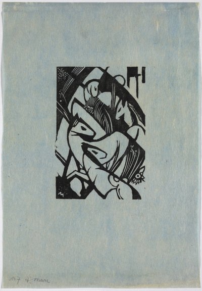 Tysk: Springende heste af Franz Marc