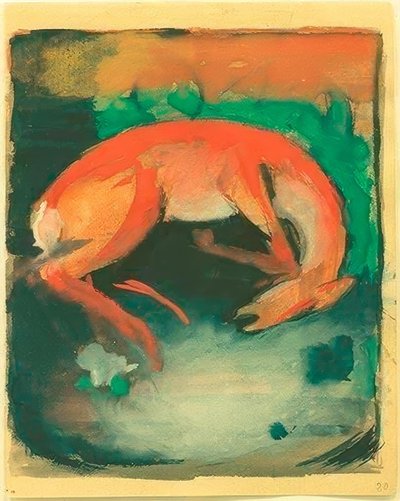 Dræbte hjorte af Franz Marc