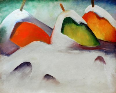 Krøjer sig i sneen af Franz Marc