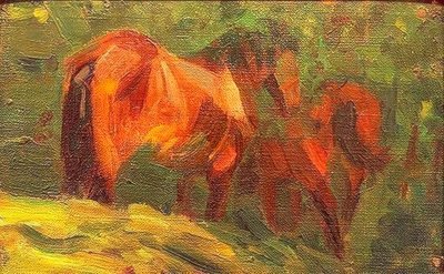 Undersøgelse af små heste af Franz Marc