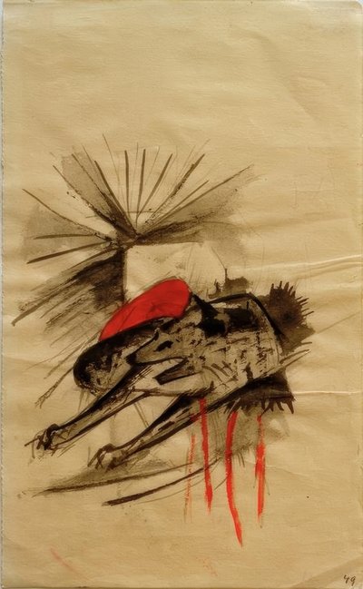 Lying Hyena (Lying Wolf) af Franz Marc