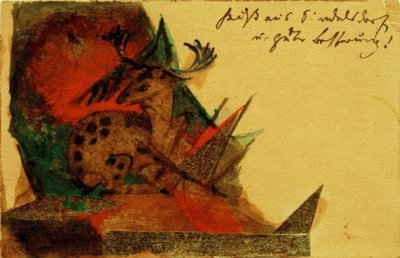 Liggende hjorte af Franz Marc