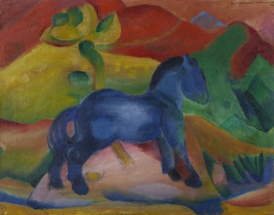 Lille blå hest børnebillede, 1912. af Franz Marc