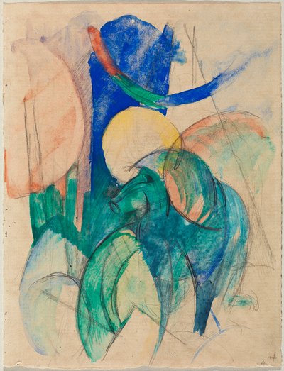 Mandrill af Franz Marc