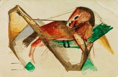 Hest i kold pink af Franz Marc